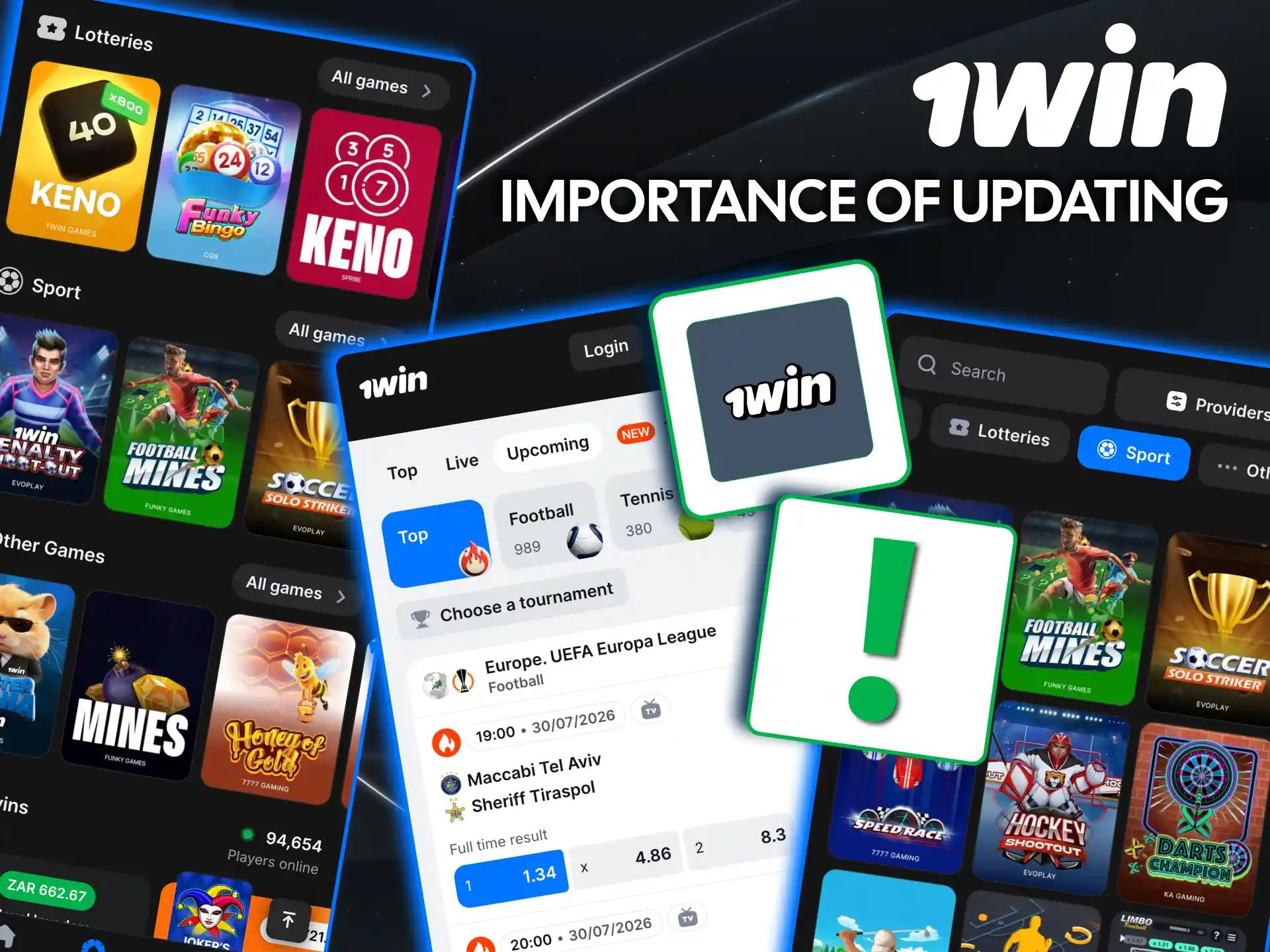1win updates improve performance and fix known bugs.