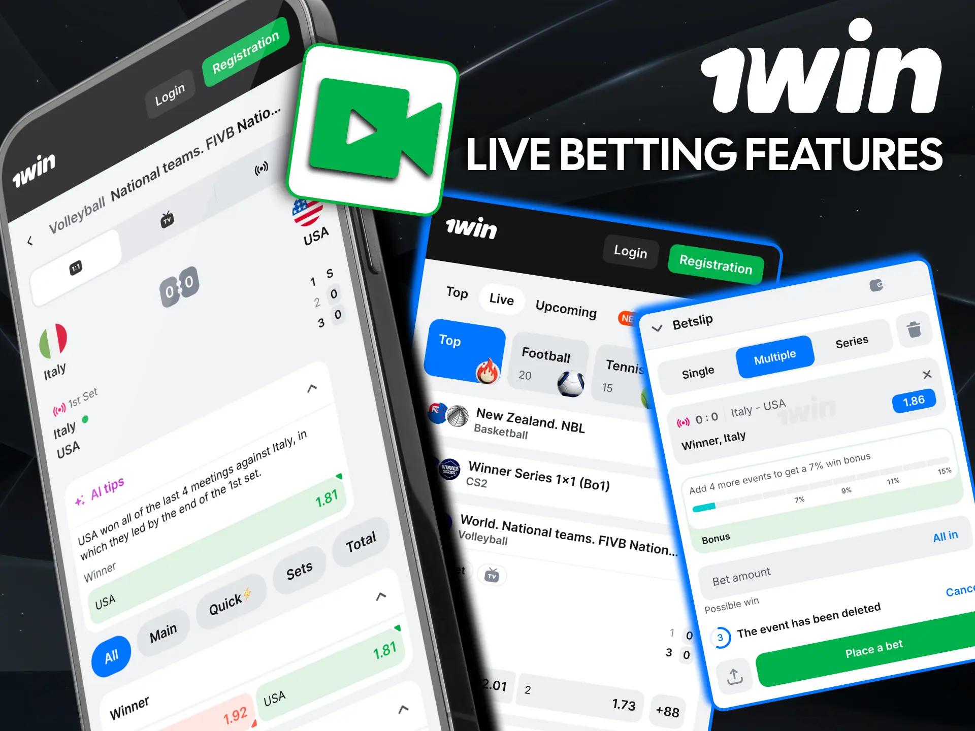 1win app offers multi‑leg live bets with fast confirmation.