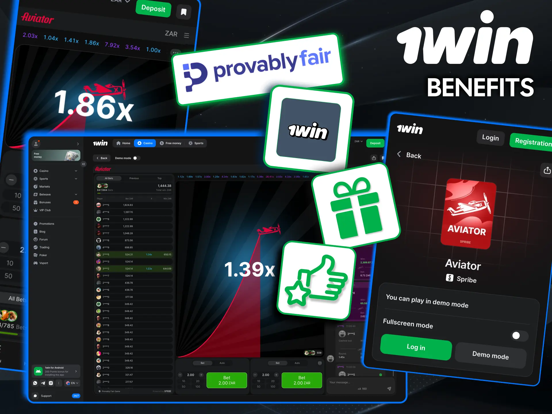 South Africans enjoy 600 percent welcome bonus on 1win.