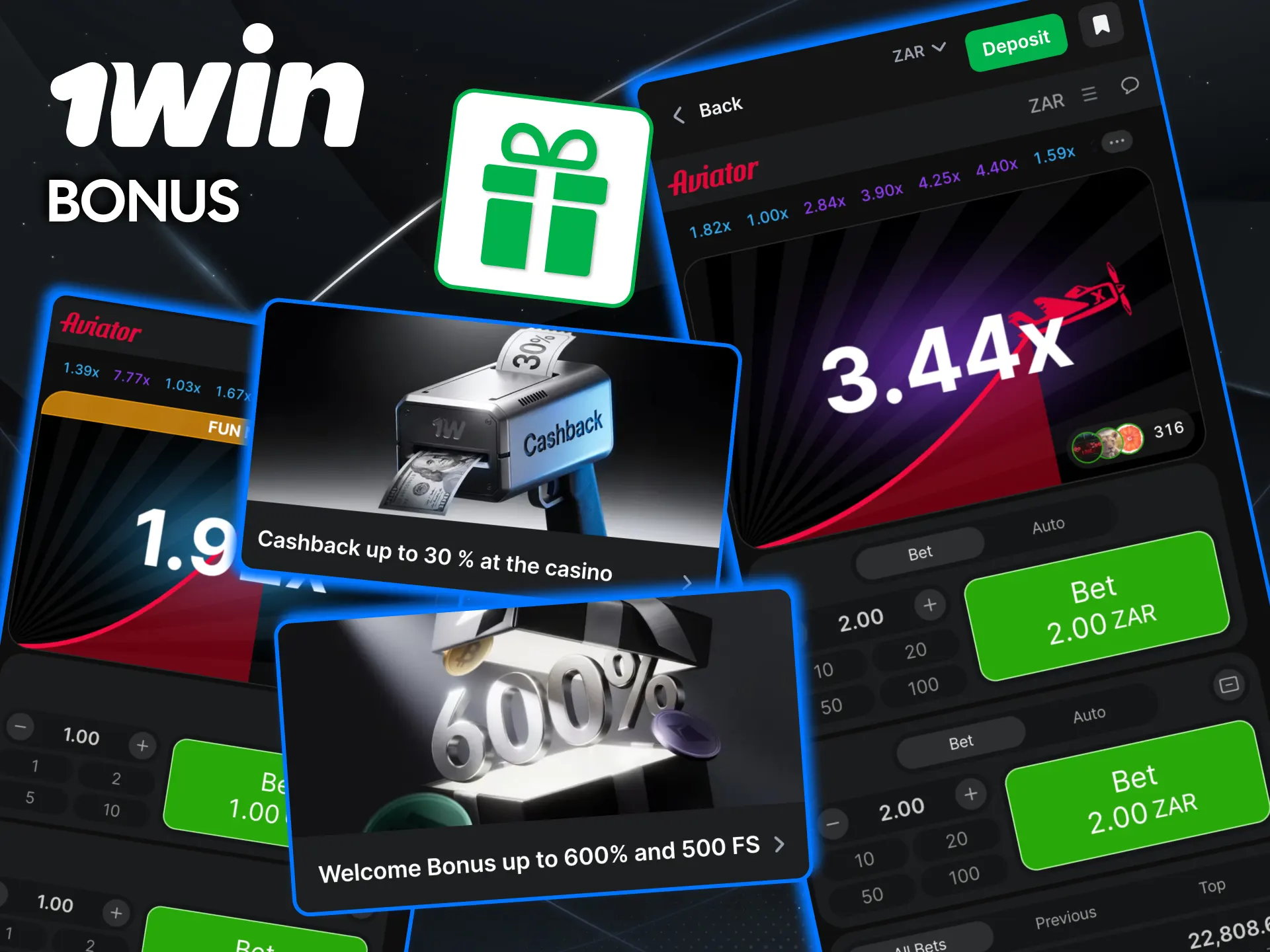 1win Aviator players claim 600% bonus plus cashback.