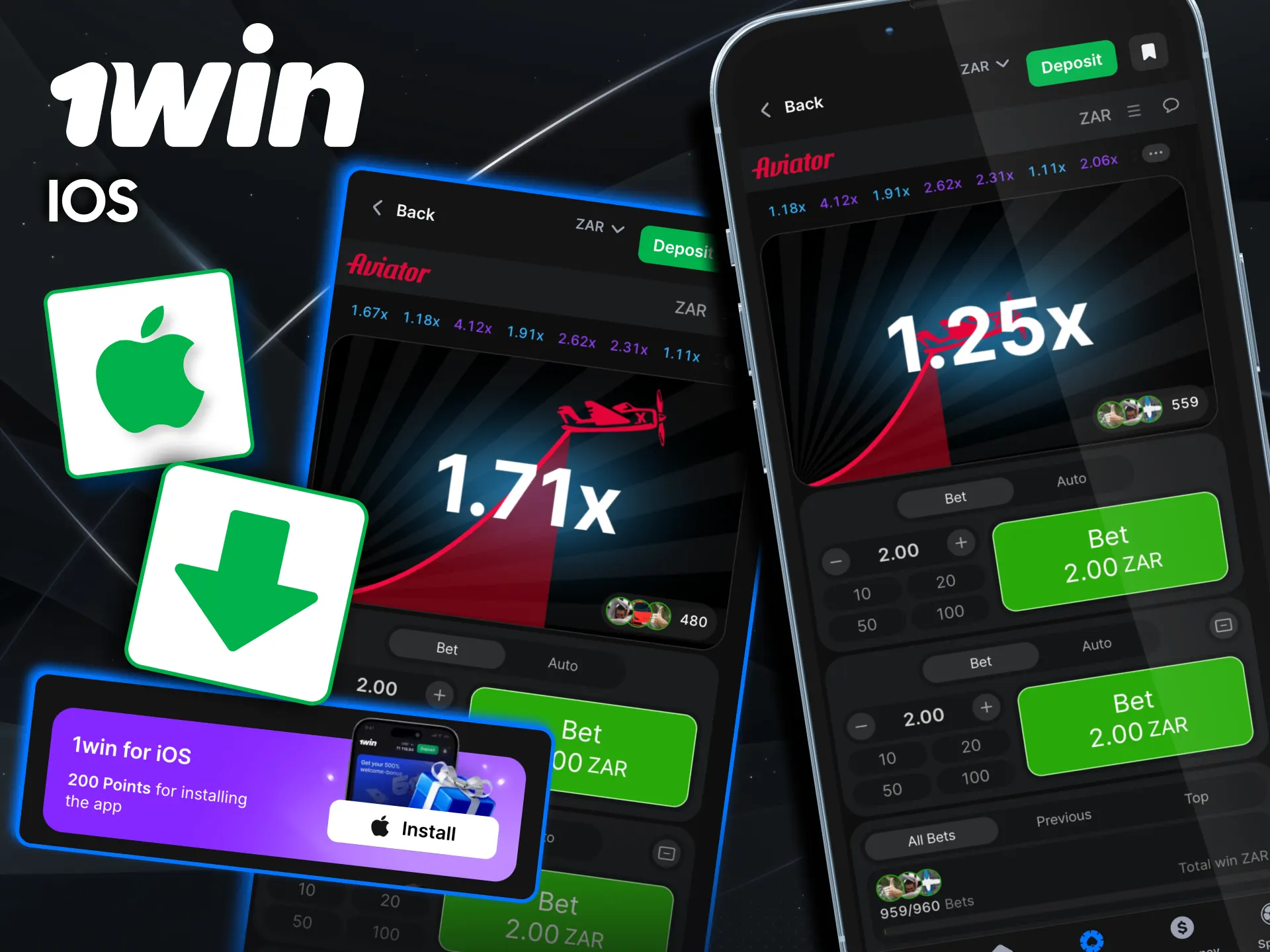 1win Aviator installs quickly on iPhone or iPad.