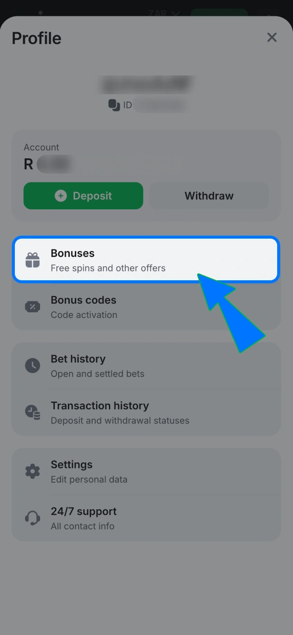 Check 1win bonuses section to confirm activation.