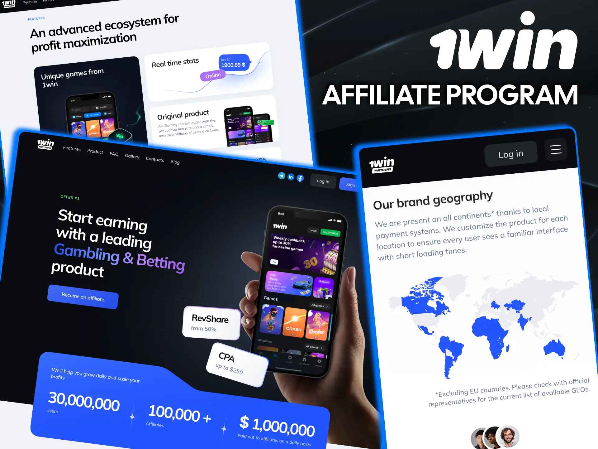 South Africans monetize traffic via 1win affiliate system.