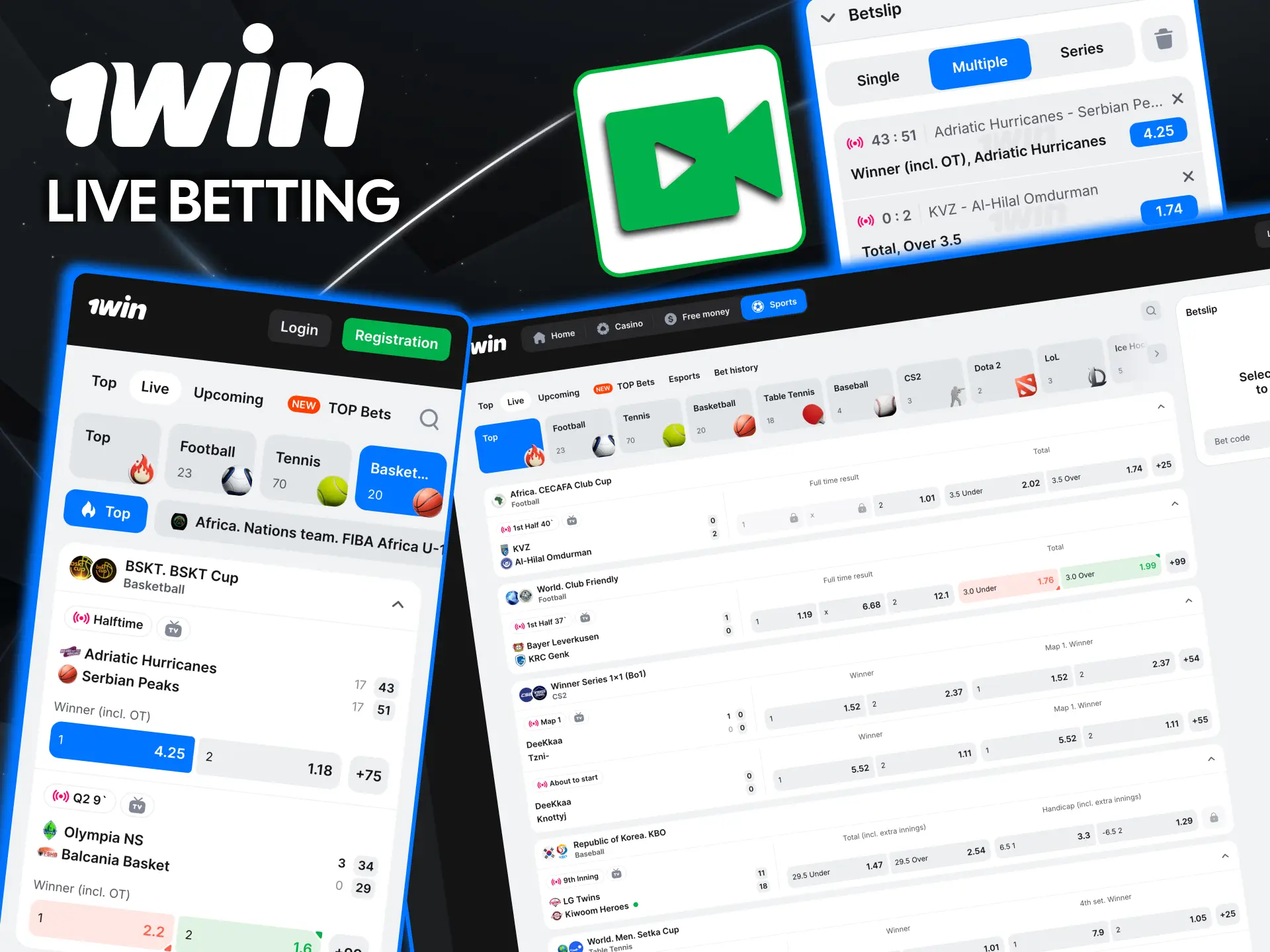 1win offers streaming scoreboards and fast live bet placement.