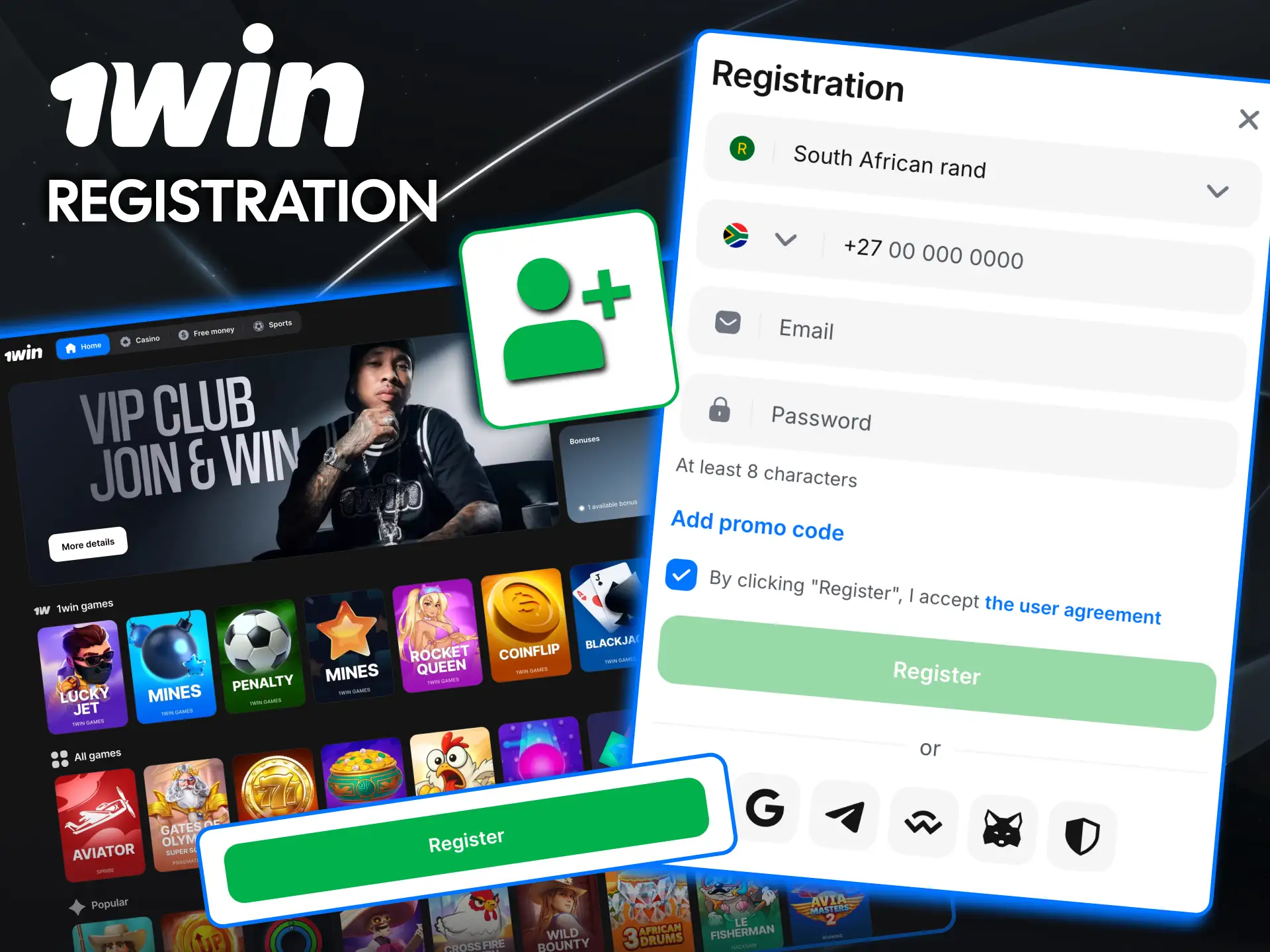 Sign up on 1win quickly for casino and sports access.