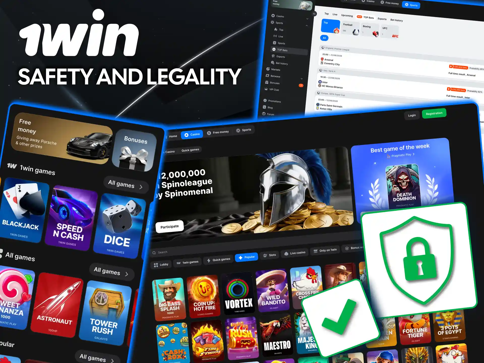1win operates legally in South Africa under Curaçao licence.