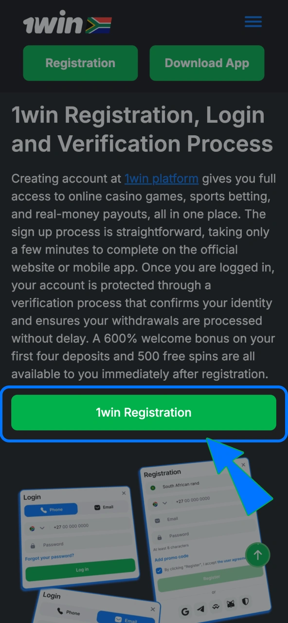 Begin 1win journey through quick registration link.