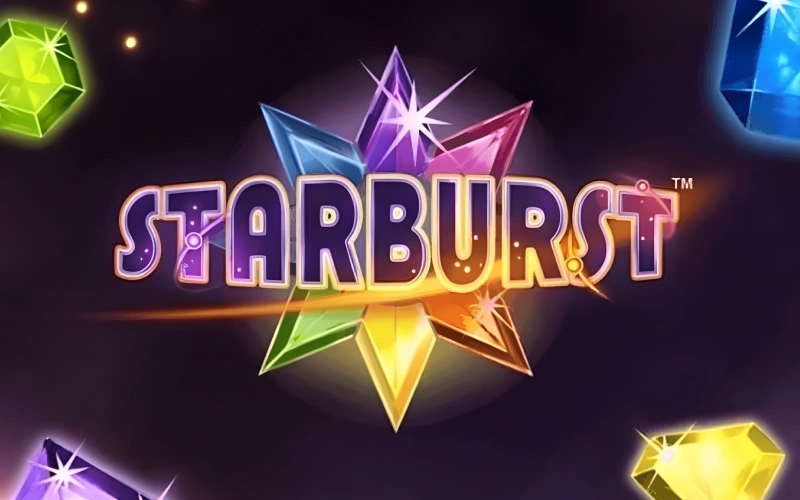 Spin Starburst slot with cosmic gems at 1win casino.